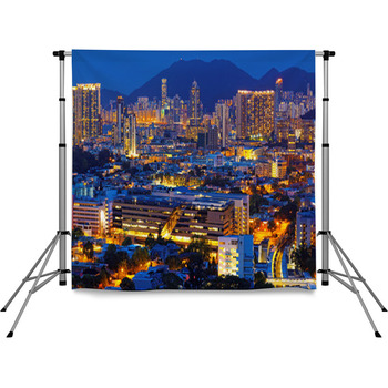 View Of Downtown Kowloon Hongkong Pole Pocket Backdrop
