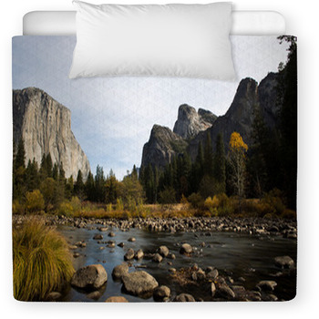 View Of El Capitan And Merced River In Toddler Duvet