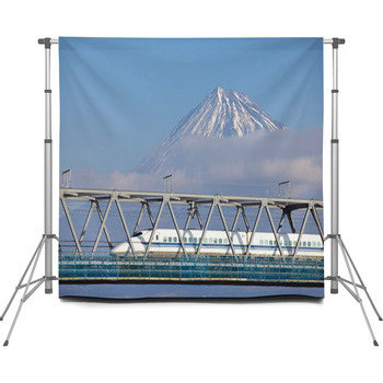 View Of Mt  Fuji And Tokaido Custom Size Backdrop