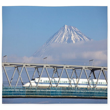 View Of Mt  Fuji And Tokaido Custom Size Floor Mat