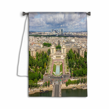 View Of Paris  River Seine The Palais De Chaillot Towel