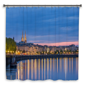 View On Bordeaux In The Evening  France Shower Curtain