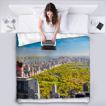 View On Central Park Fleece Blanket