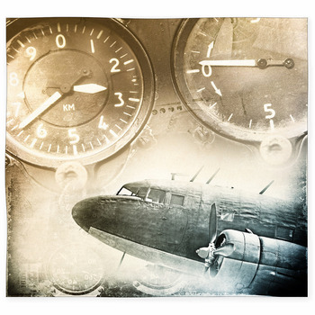 Vintage Aviation Technology Custom Size Floor Mat