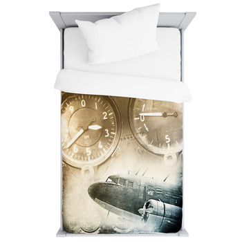 Vintage Aviation Technology Toddler Duvet