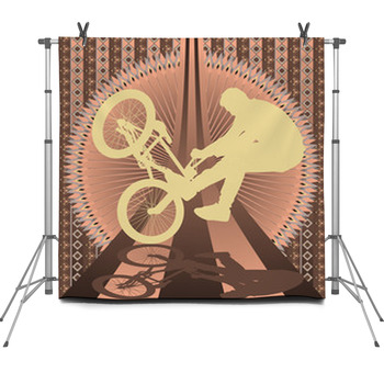 Vintage Background Design With Bmx Fleece Backdrop