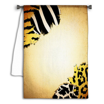 Vintage Background With Some Animal Prints Towel