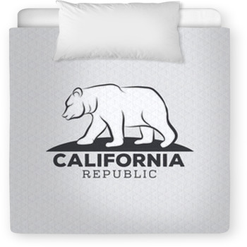 Vintage California Republic Bear With  Toddler Comforter