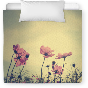 Vintage Cosmos Flowers In Sunset Time Toddler Comforter