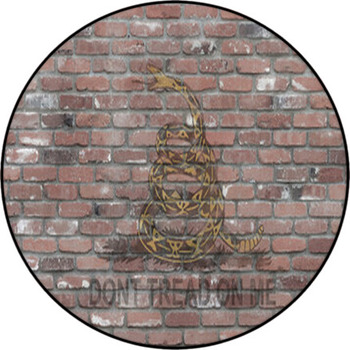 Vintage Dont Tread On Me Logo Painted On An Round Rug