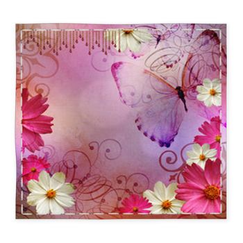 Vintage Floral Design Background Custom Size Floor Mat
