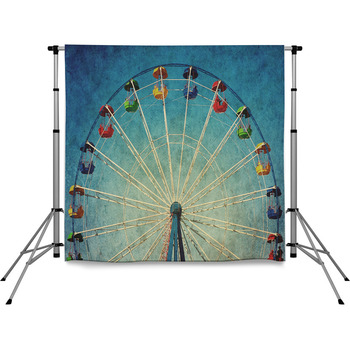 Amusement Park Custom Backdrops Available In Very Large Custom Sizes