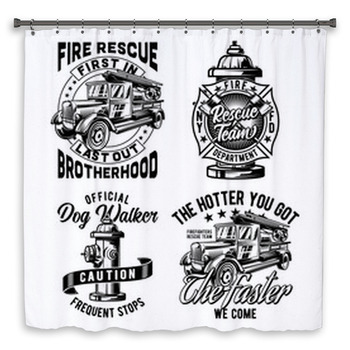 Vintage Labels Set With Lettering Shower Curtain