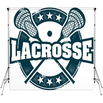 Vintage Lacrosse Stamp Custom Size Backdrop