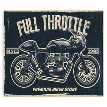 Vintage Motorcycle Poster Texture Is Easy To Area Rug