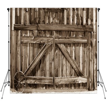 Vintage Old Southwestern Barn Custom Size Backdrop