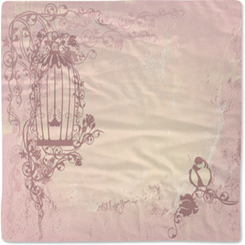 Vintage Rose Garden With Open Cage And Bird Baby Blanket