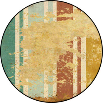 Vintage  Striped Background With Spots Round Rug