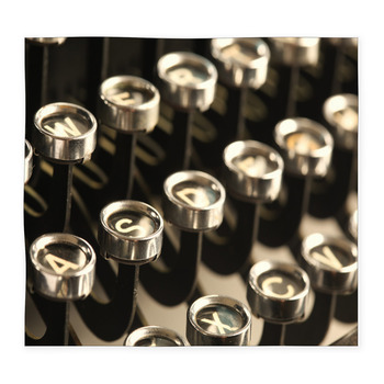 Vintage Typewriter Keys Custom Size Floor Mat