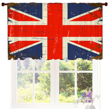 Union Jack office Curtain British flag Symbol Window Drapes UK Size 114*183 cms 