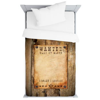 Vintage Wanted Poster Toddler Duvet