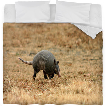 Walking Armadillo Fleece Bed Blanket