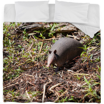 Walking Armadillo Fleece Bed Blanket