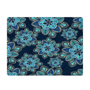 Wallpaper Pattern With Flowers On A Background Bath Mat