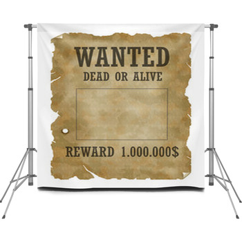 Wanted Dead Or Alive Custom Size Backdrop