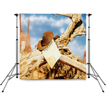 Wanted Far West Pole Pocket Backdrop