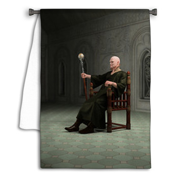 Warlock Sitting In His Throneroom Towel