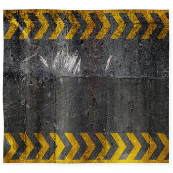 Warning image background Custom Size Floor Mat