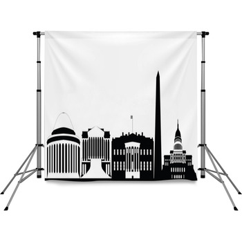 Washington City Skyline Pole Pocket Backdrop