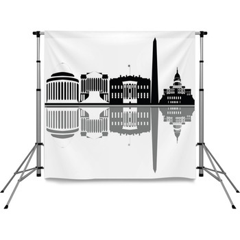 Washington City Skyline Pole Pocket Backdrop