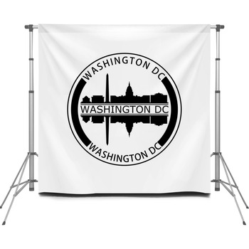 Washington D C Sign Stamp Icon Custom Size Backdrop