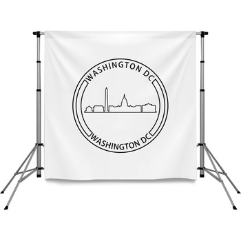 Washington D C Sign Stamp Icon Pole Pocket Backdrop