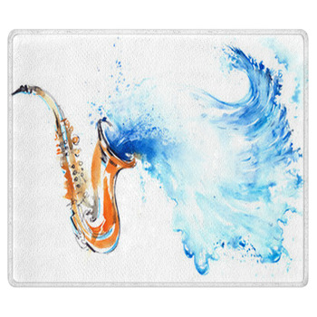 Water And Waves Bath Mat