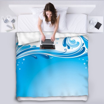 Water Splash Background Fleece Blanket