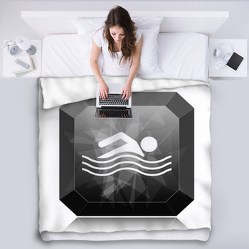 Water Sports Icon Fleece Blanket