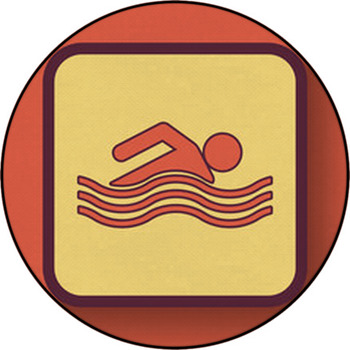 Water Sports Icon Round Rug