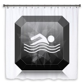 Water Sports Icon Shower Curtain