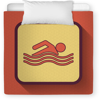 Water Sports Icon Toddler Duvet