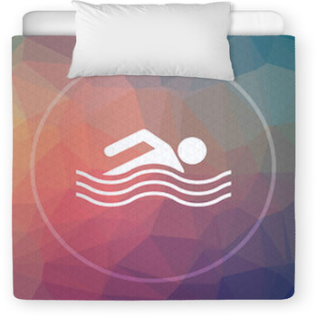 Water Sports Icon Toddler Duvet
