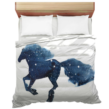 Watercolor Illustration Of The Silhouette Of Comforter