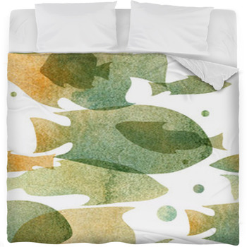 Watercolor Pattern With The Image Of  Fleece Bed Blanket