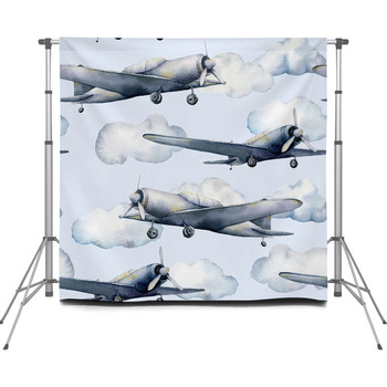 Watercolor Seamless Pattern With Custom Size Backdrop