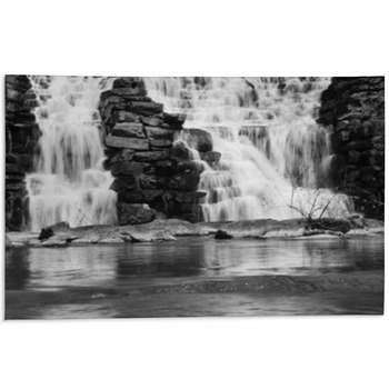 Waterfall At Chewacla State Park Area Rug