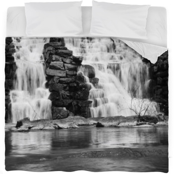 Waterfall At Chewacla State Park Fleece Bed Blanket