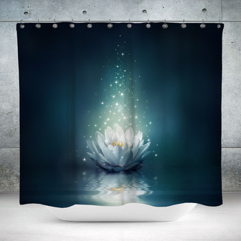 Waterlily On Water Fairytale Custom Size Shower Curtain