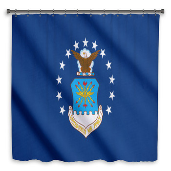 Waving Flag Of US Air Force Custom Size Shower Curtain